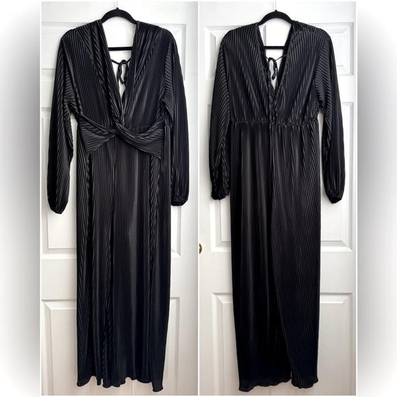 SHEIN Pants - NWOT SHEIN Black Pleated Jumpsuit, Size 1X